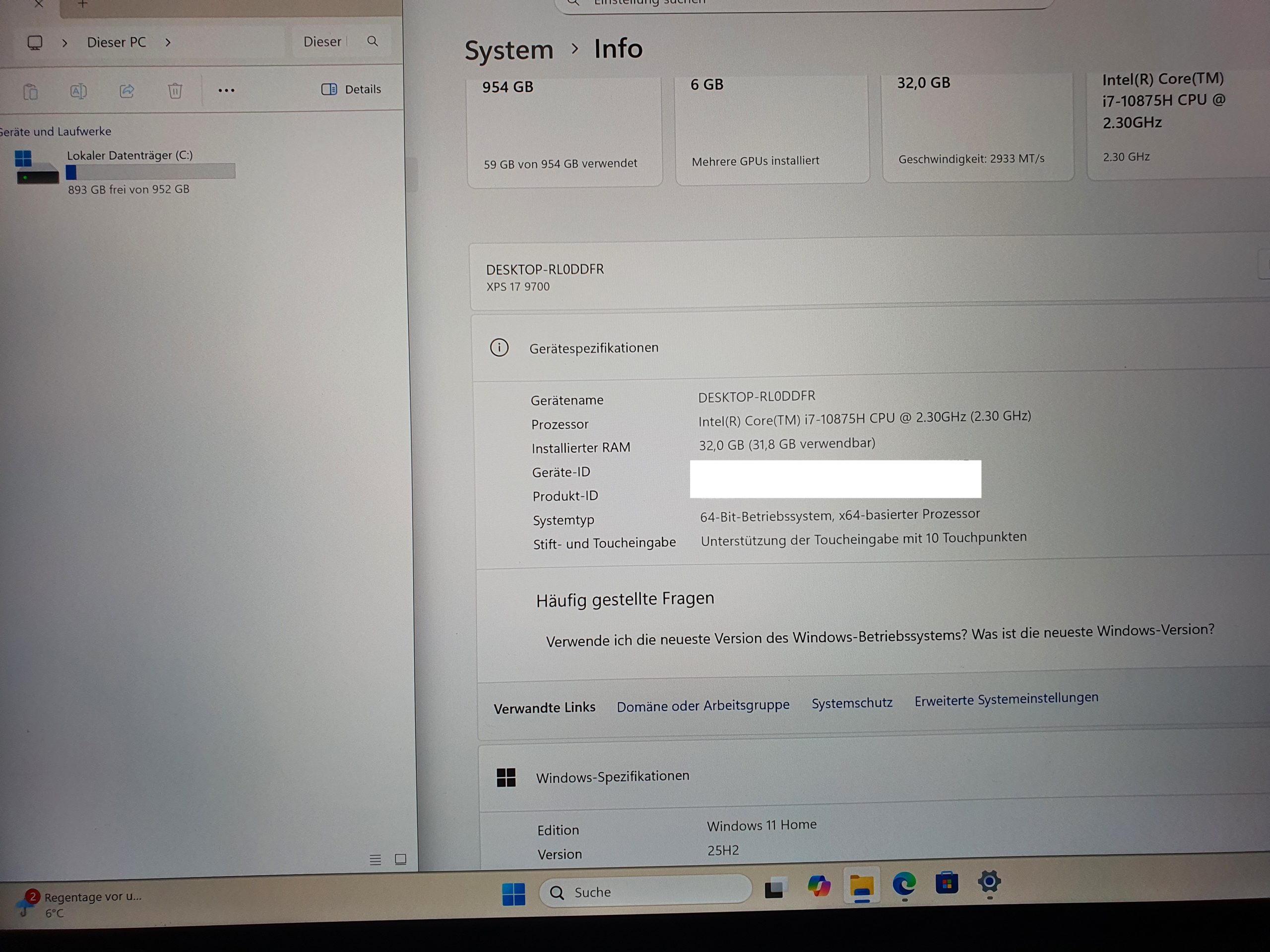 Dell XPS 17 9700 17" 4K Touchscreen 32GB RAM 1TB SSD RTX 2060 Win 11 – Bild 10