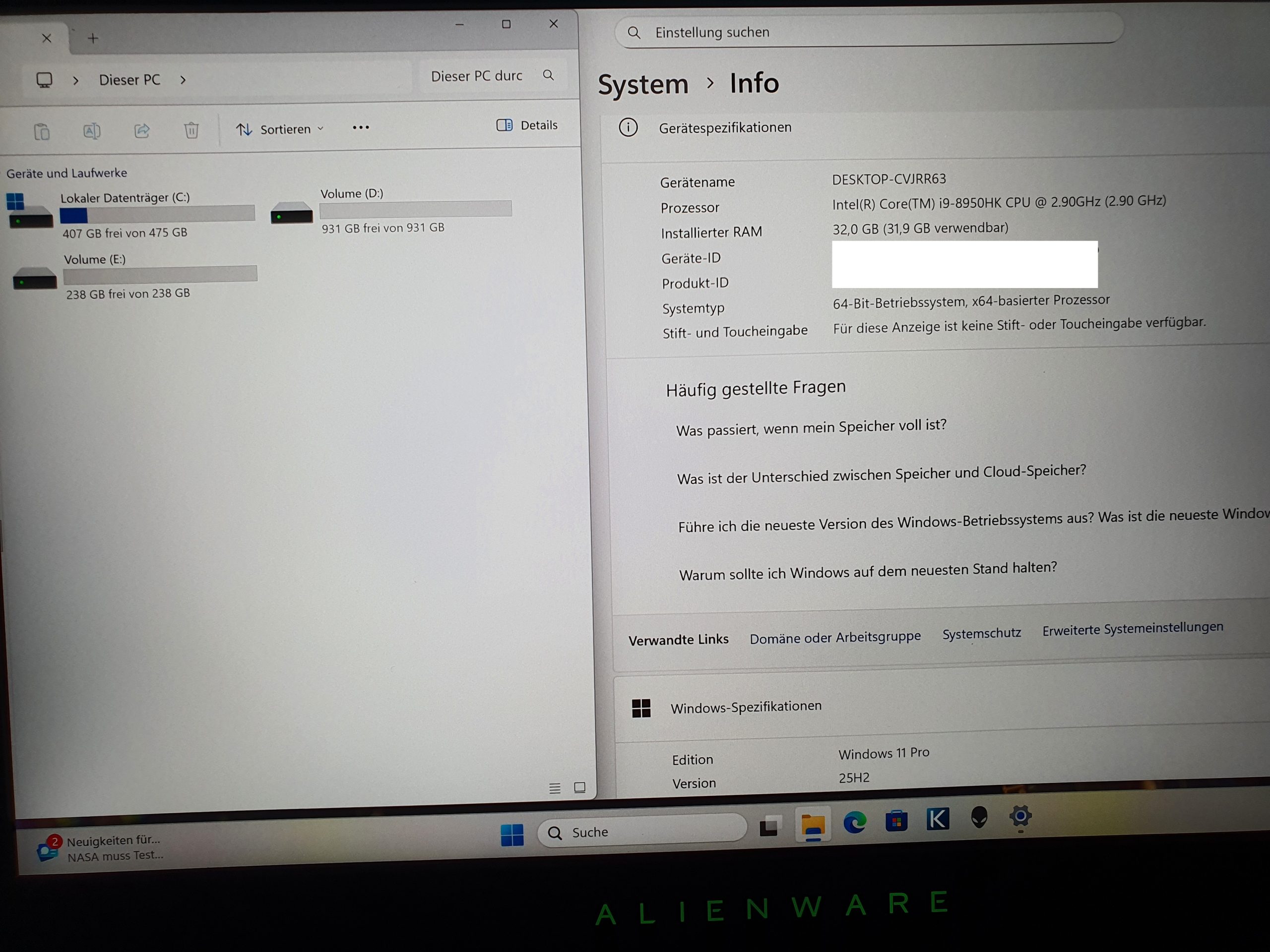 Alienware 17 R5 HIGH END Gaming i9 17 Zoll 4K Display 3Festplatten 32GB RAM – Bild 11