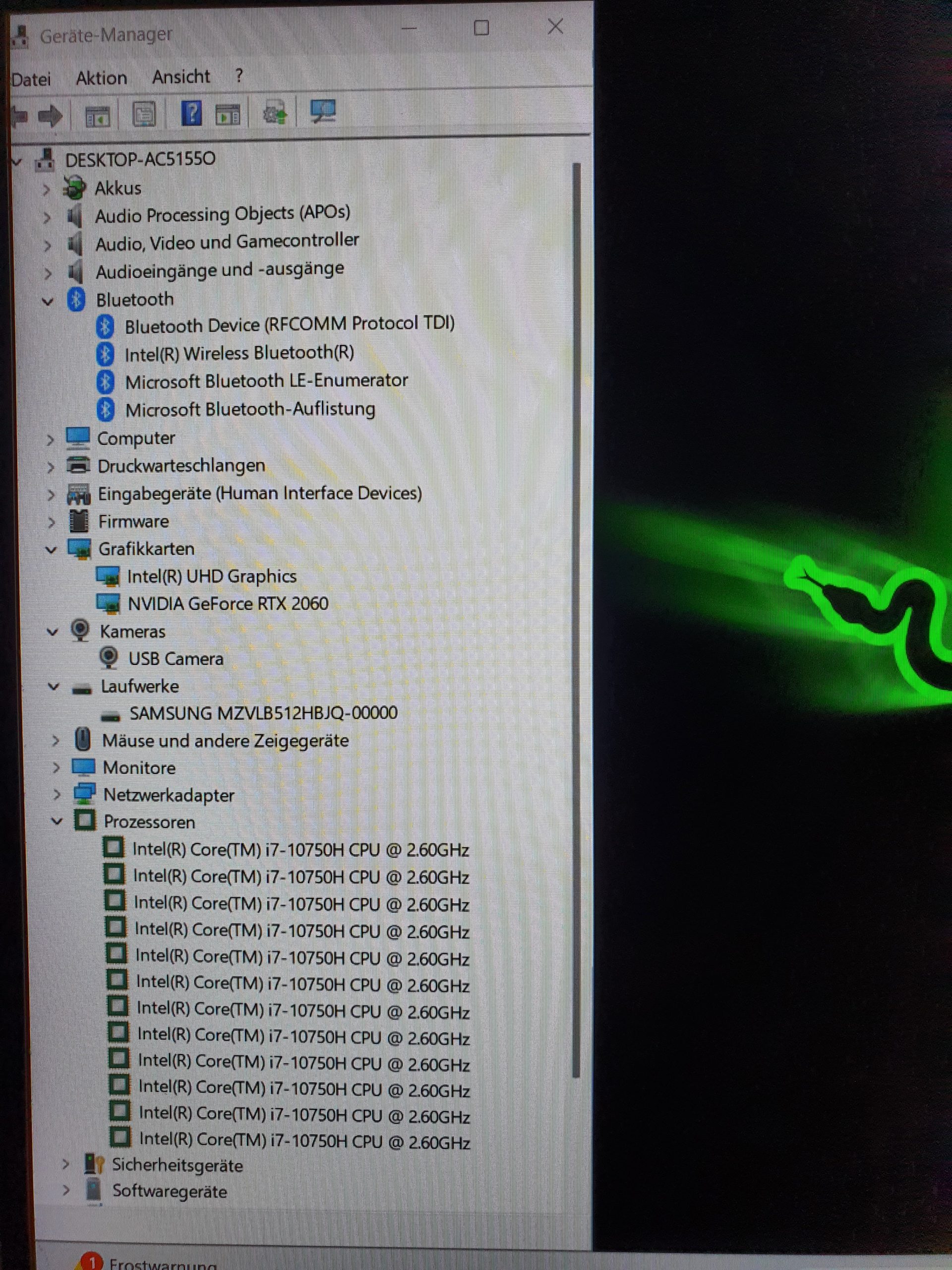 Razer Blade 15 RZ09 i7-10750H HEXA Core Full HD 16GB RAM 512GB SSD Win 11 – Bild 10