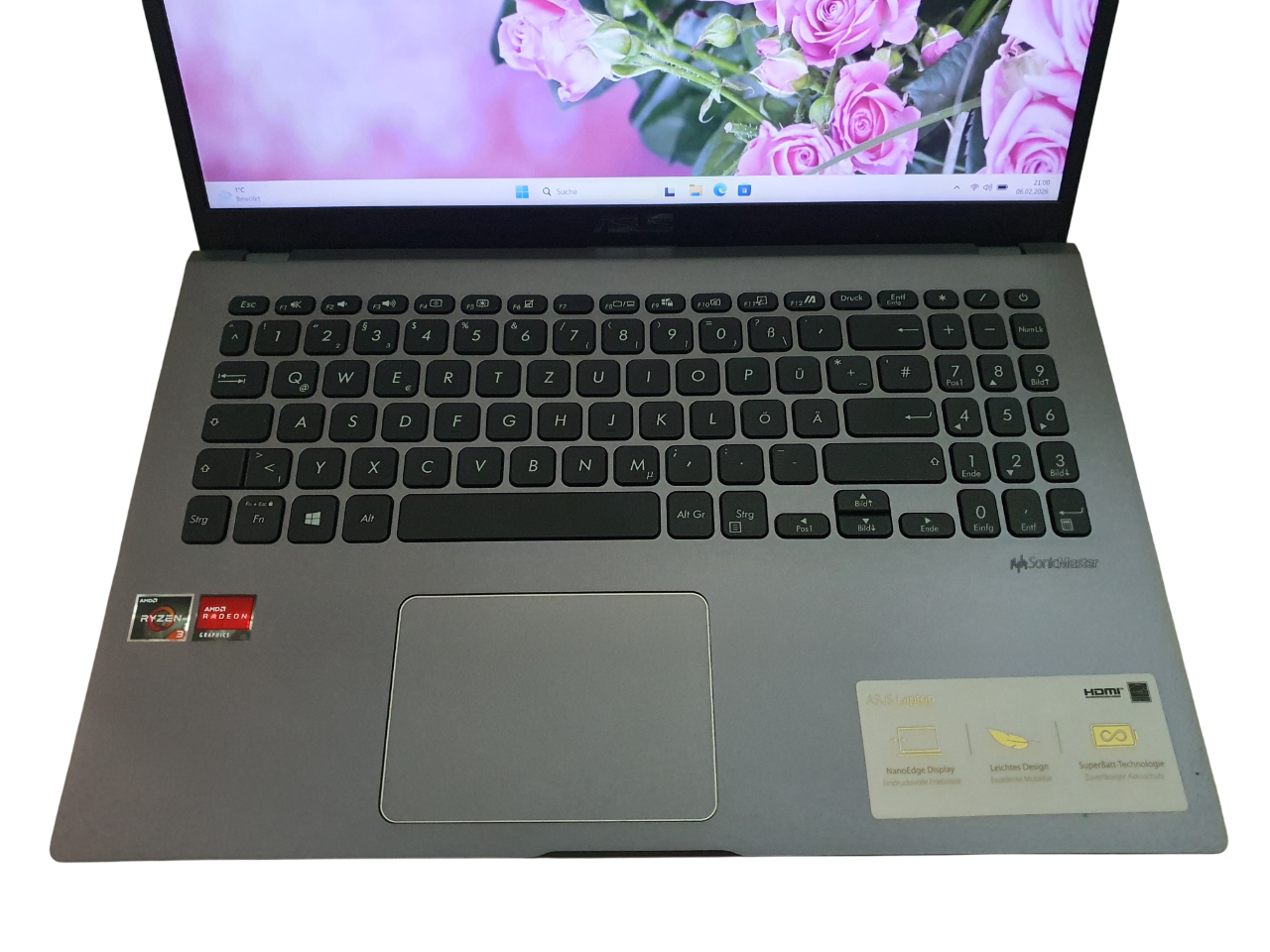 Asus D509DA AMD Ryzen 3 15,6 Zoll Full HD 12GB RAM NEUE SSD Festplatte Win 11 – Bild 3