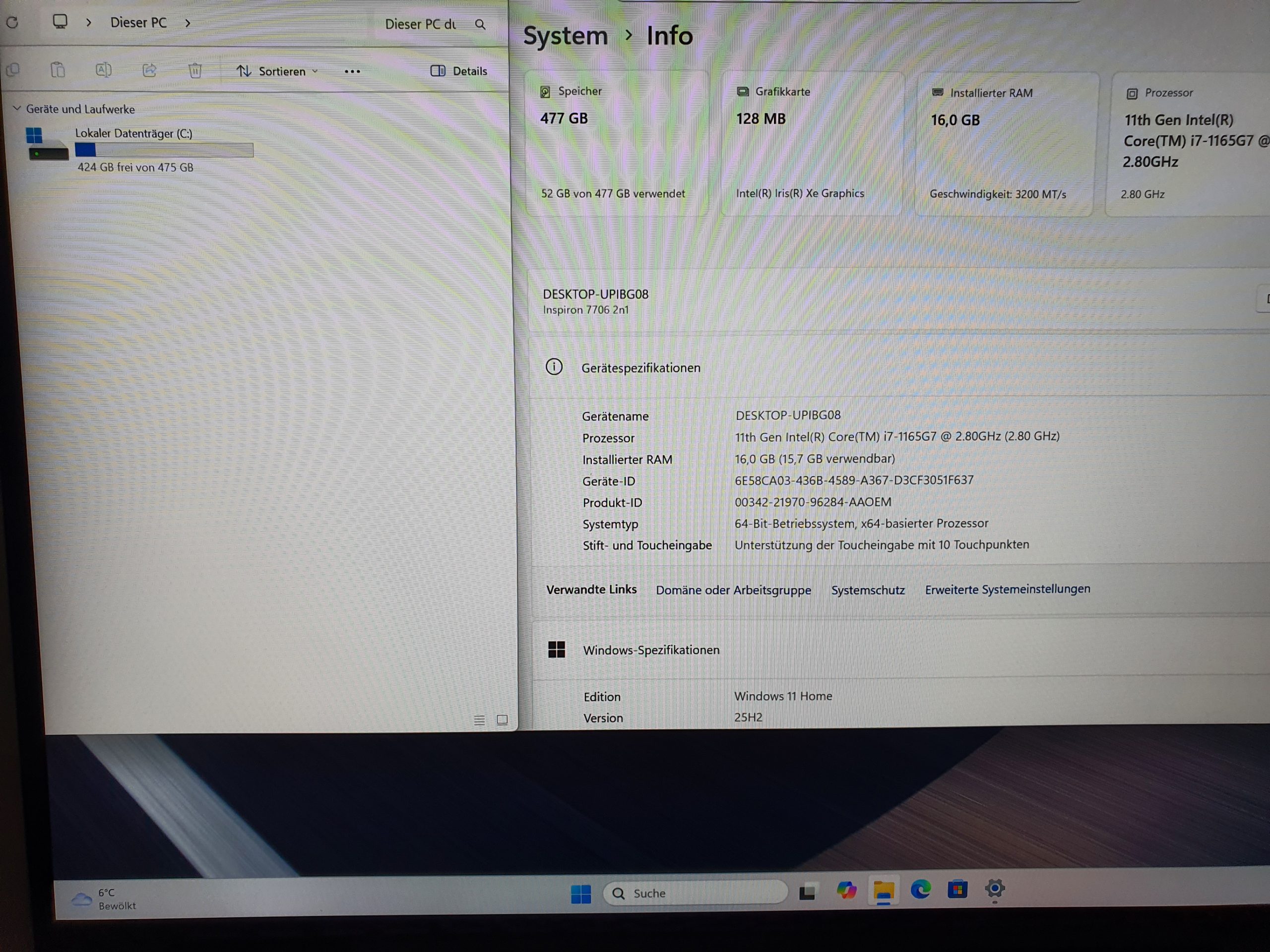 Dell Inspiron 7706 2in1 Laptop 17 Zoll QHD + Touch i7-1165G7 16GB SSD 512GB SSD – Bild 15