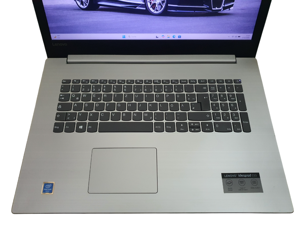 Lenovo IdeaPad 330 Laptop 17,3 Zoll Intel Pentium 4415U Gold 2 Festplatten Win11 – Bild 3