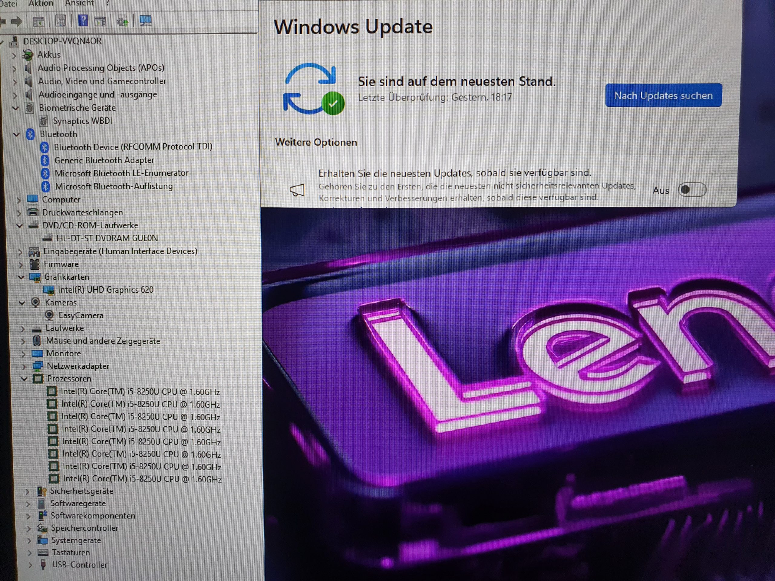 wie NEU Lenovo V320 17,3 Zoll Laptop i5-8250U 8GB RAM NEUE 256GB SSD Win 11 – Bild 10