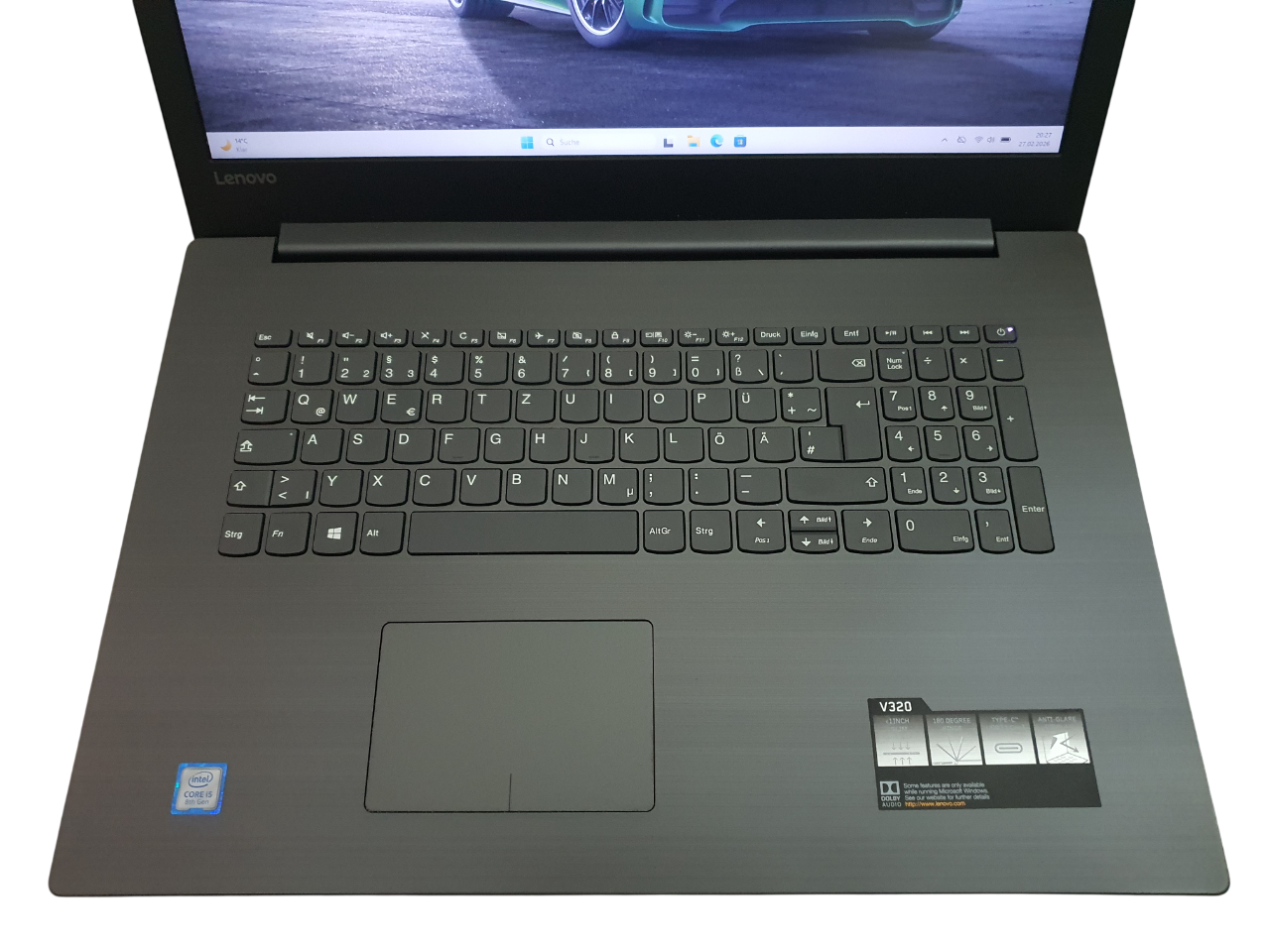 Lenovo V320 17,3 Zoll Laptop i5-8250U 8GB RAM 256GB SSD Win 11 fast wie NEU – Bild 3