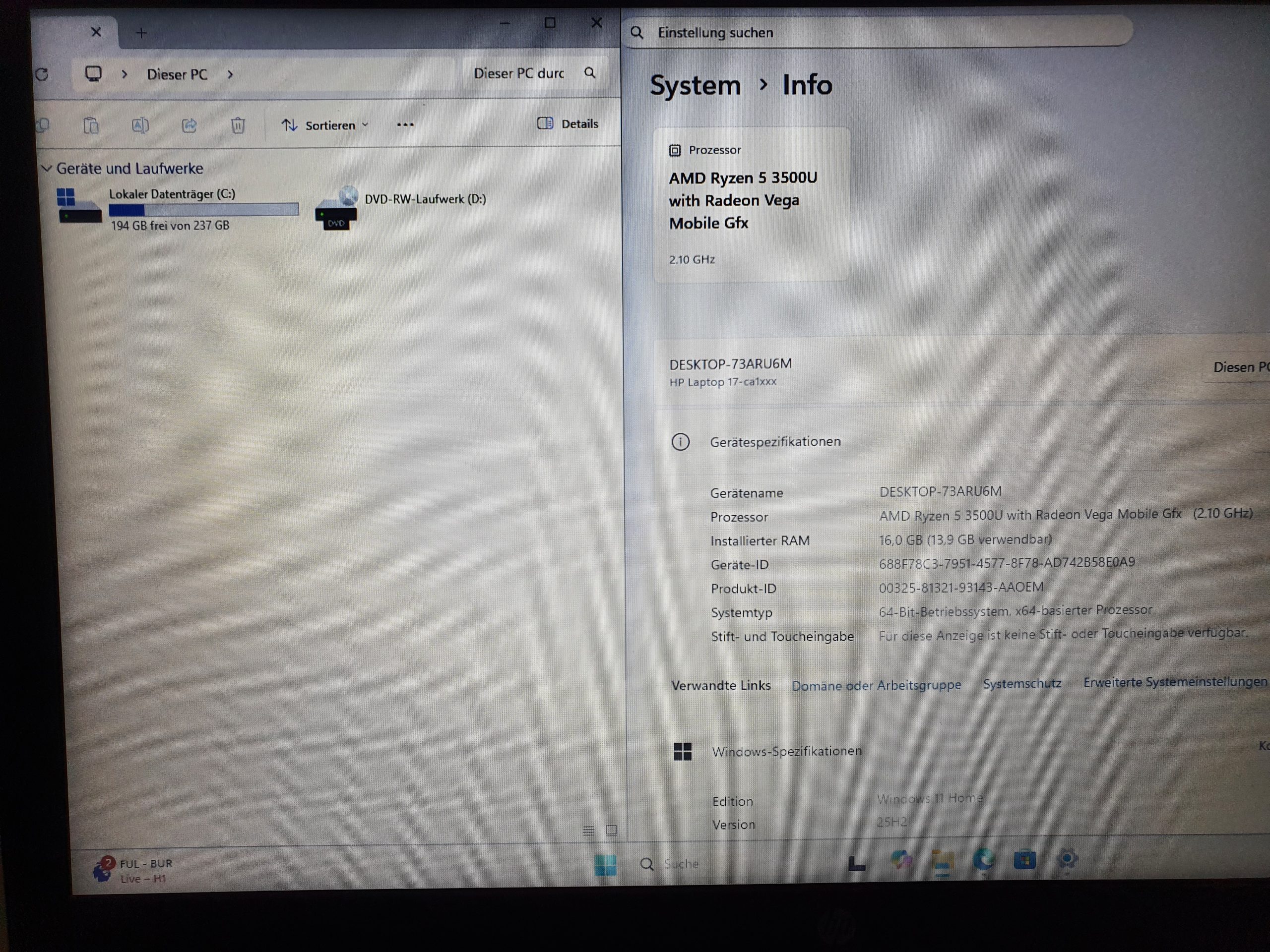 HP 17-ca1451ng AMD Ryzen 5 17,3 Zoll Laptop 16GB RAM mit NEUEM Akku Win 11 – Bild 10