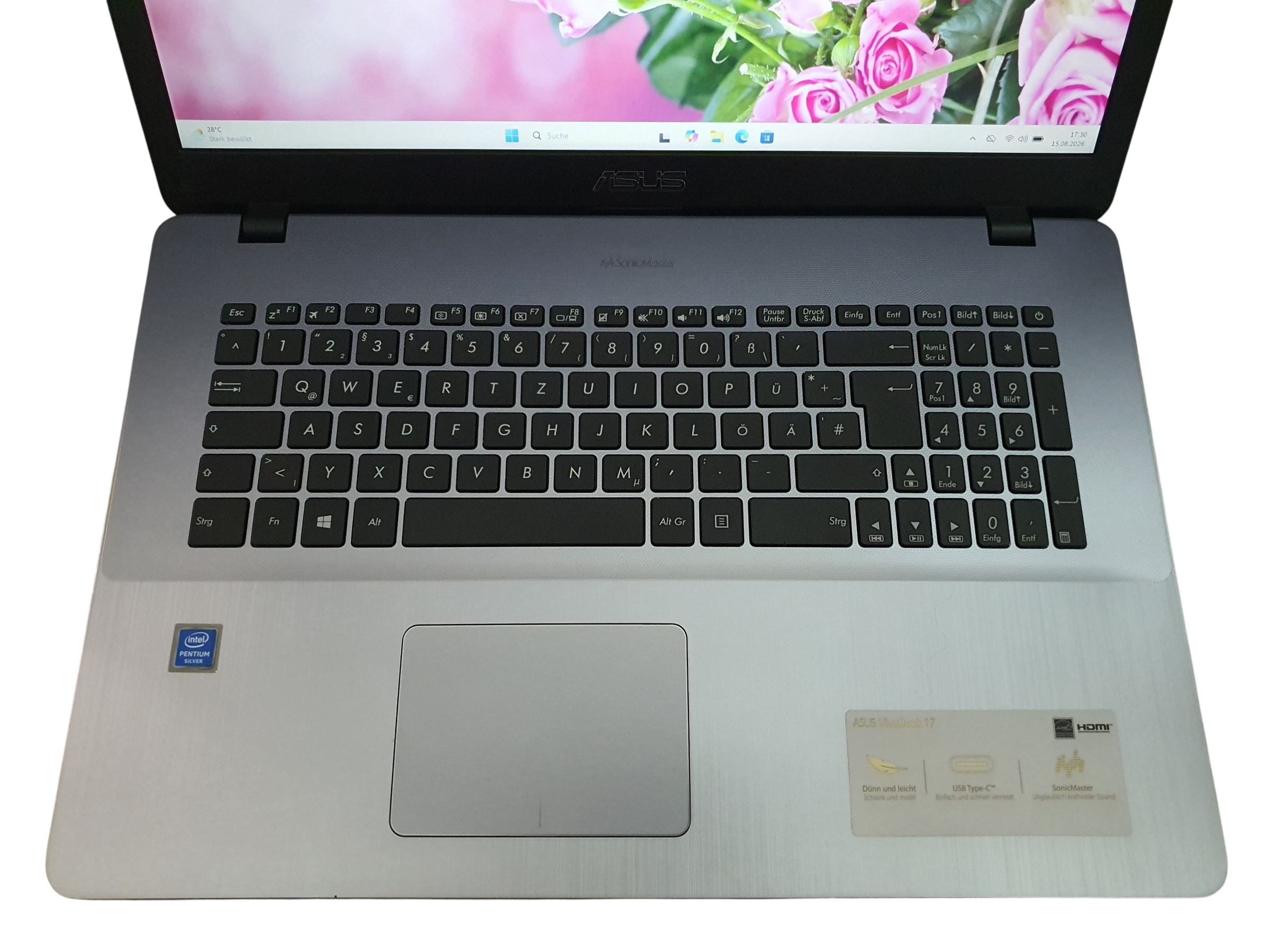 Asus VivoBook 17 F705M Intel Silver 17,3 Zoll 8GB RAM 120GB SSD Win 11 – Bild 3